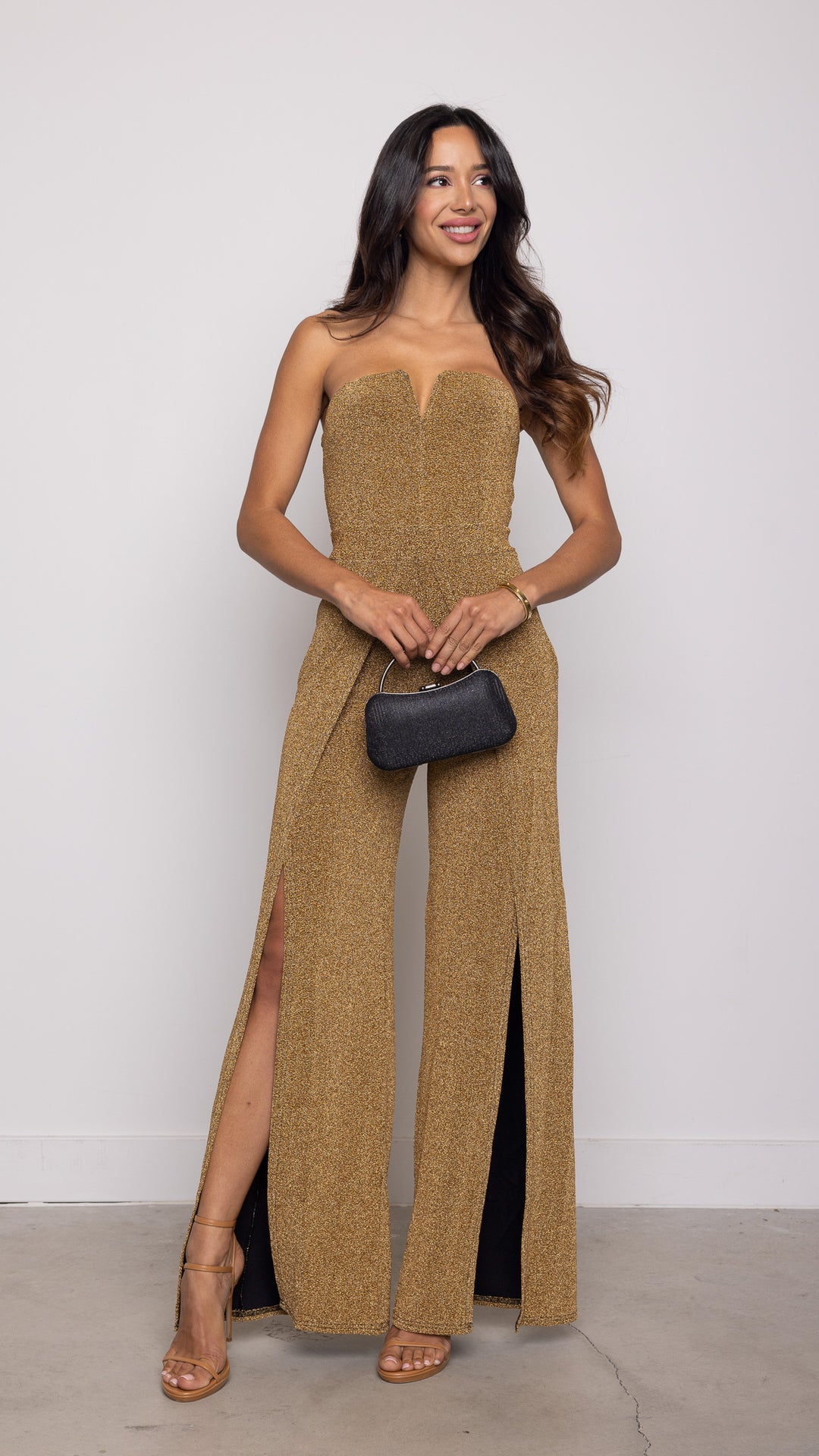 Zena Jumpsuit in gold