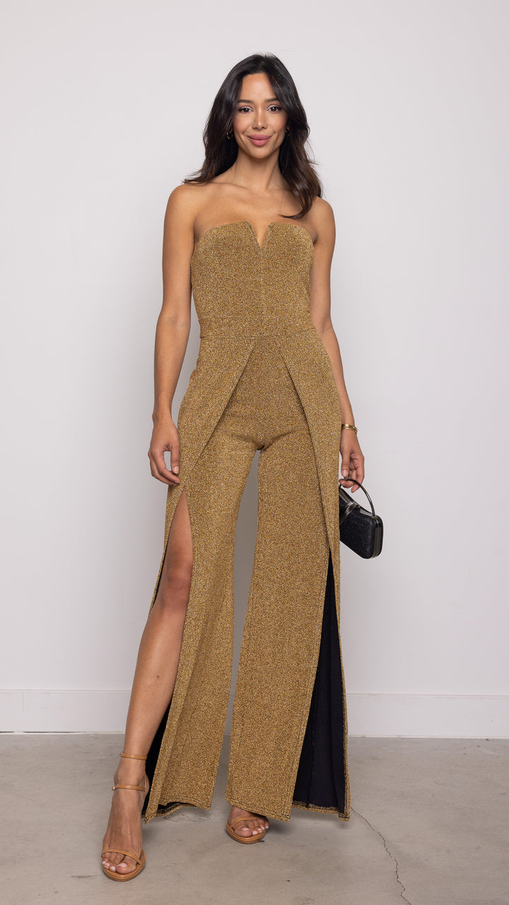 Zena Jumpsuit in gold