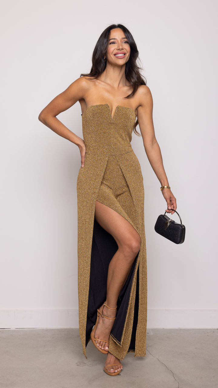 Zena Jumpsuit in gold