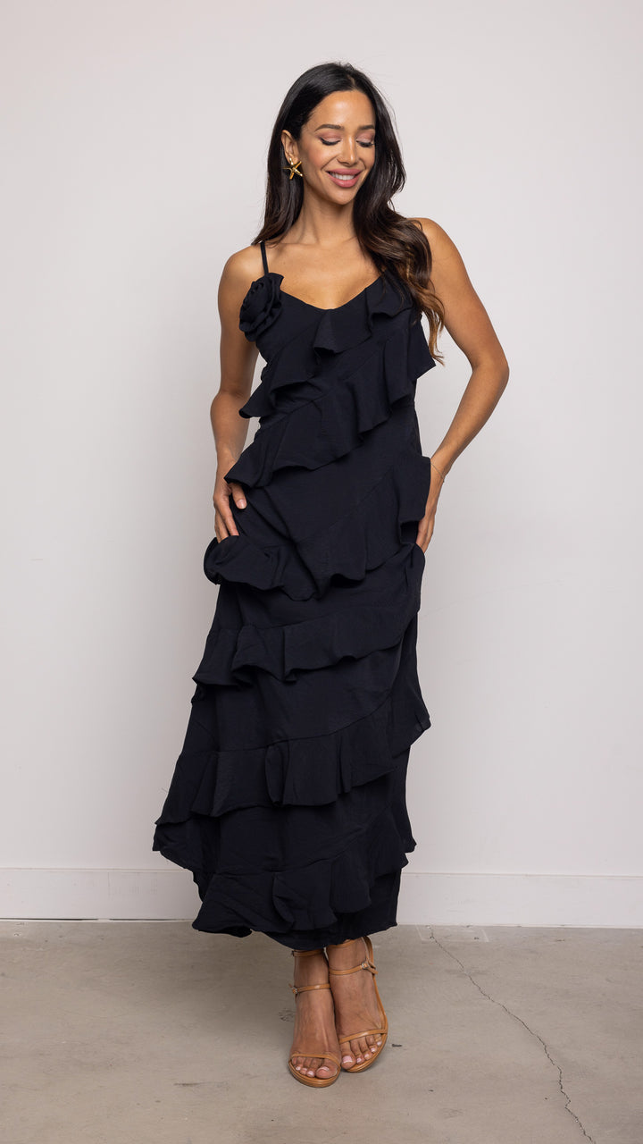 Rina Maxi Dress in Black