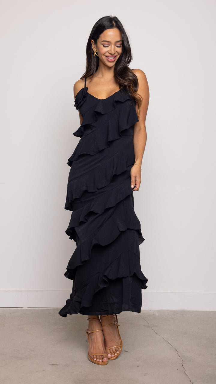 Rina Maxi Dress in Black