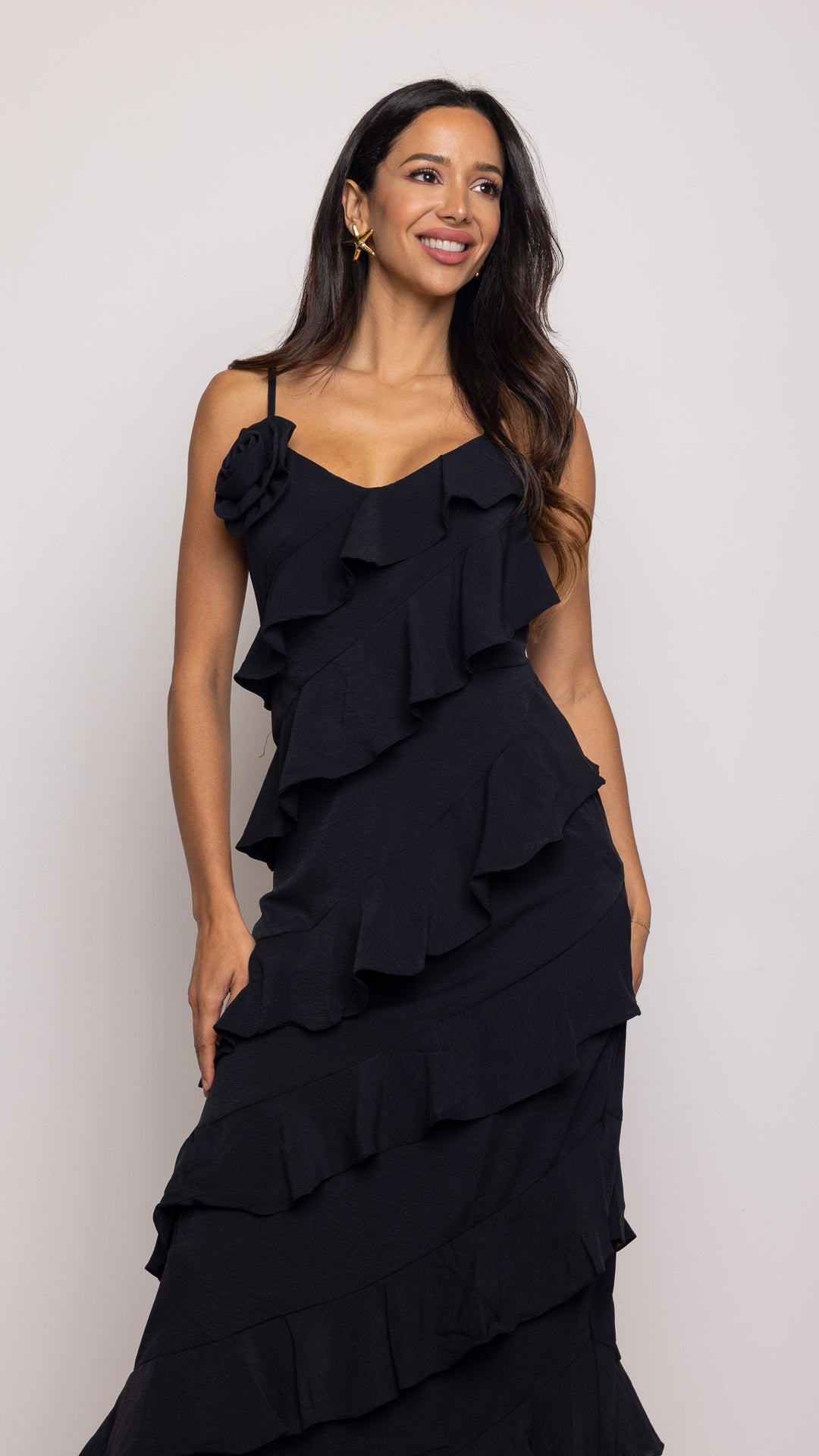 Rina Maxi Dress in Black