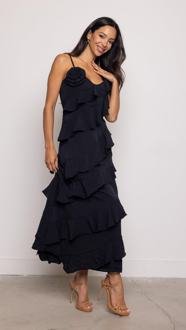 Rina Maxi Dress in Black