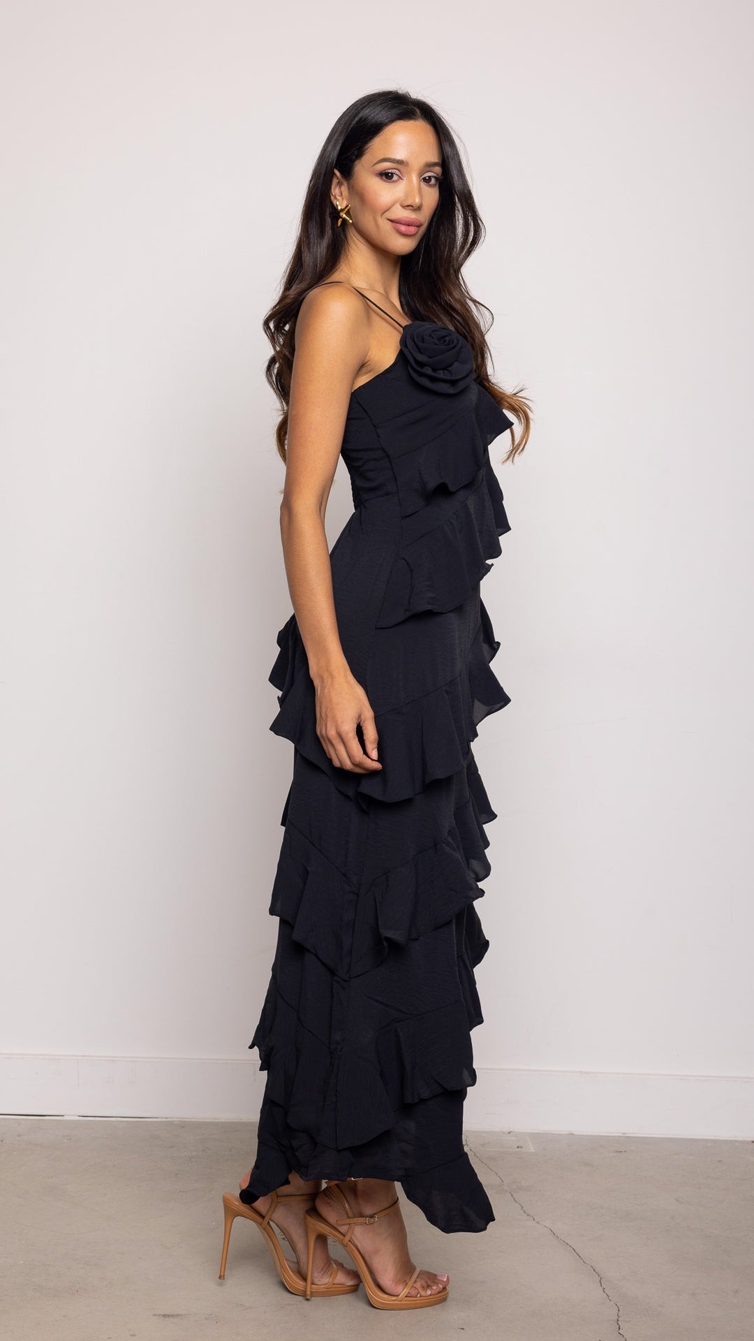 Rina Maxi Dress in Black