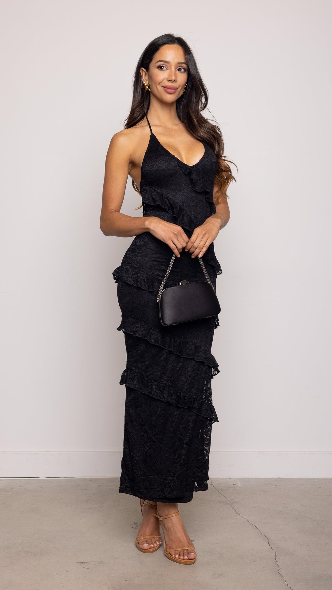 Desirae Maxi Dress in Black