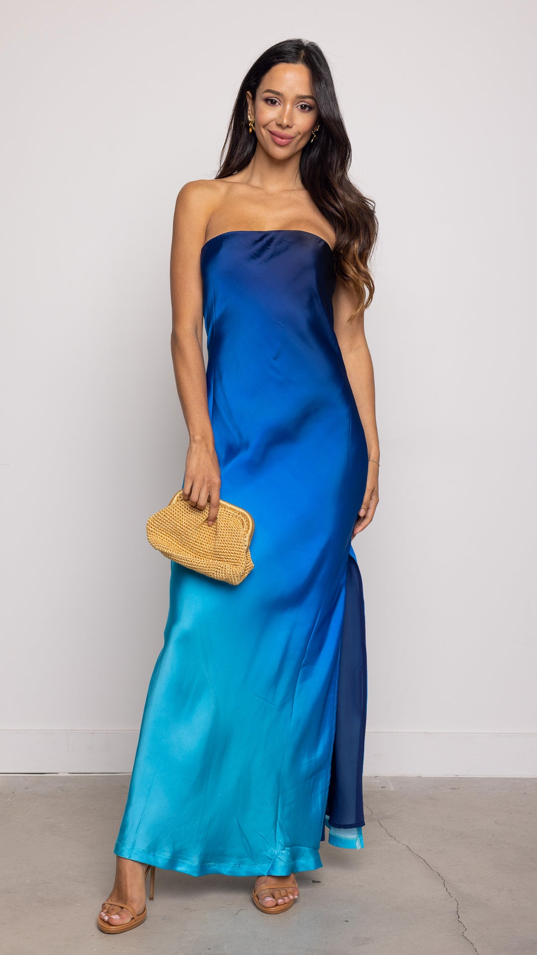 Tygres Maxi Dress in Blue