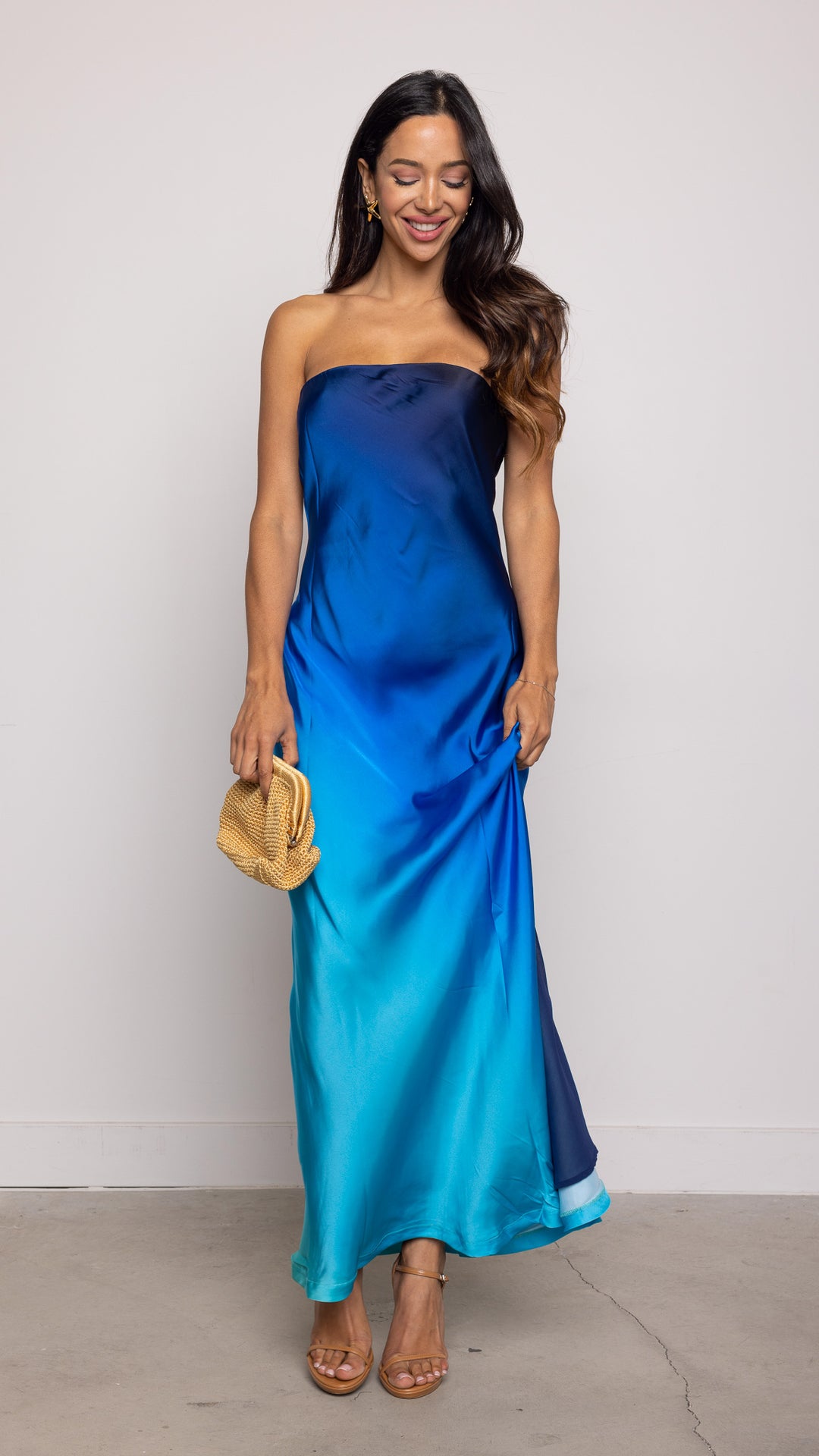 Tygres Maxi Dress in Blue