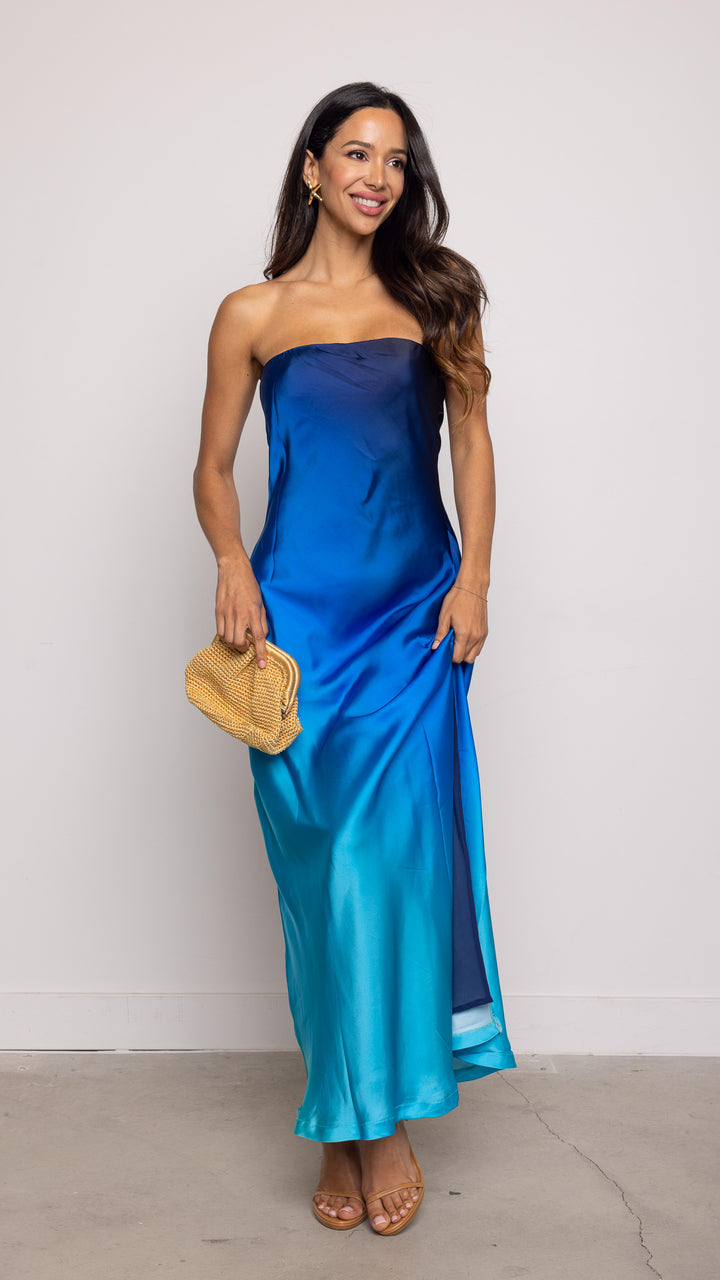 Tygres Maxi Dress in Blue