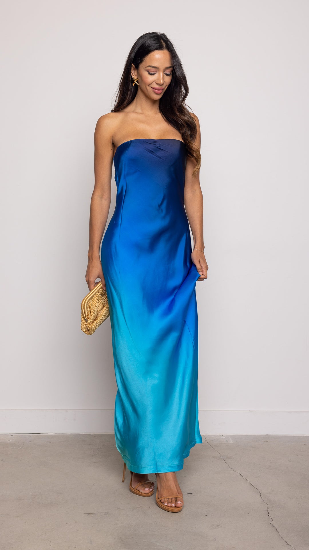 Tygres Maxi Dress in Blue