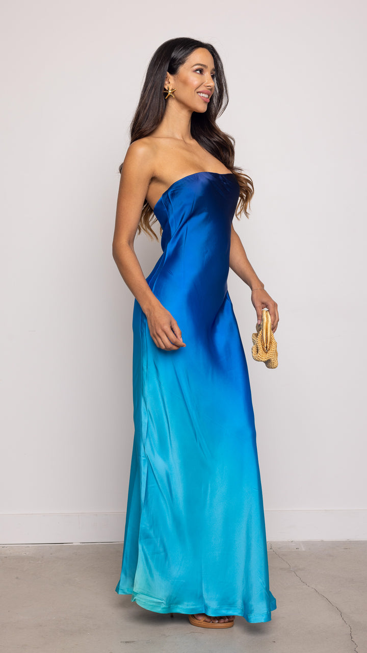 Tygres Maxi Dress in Blue