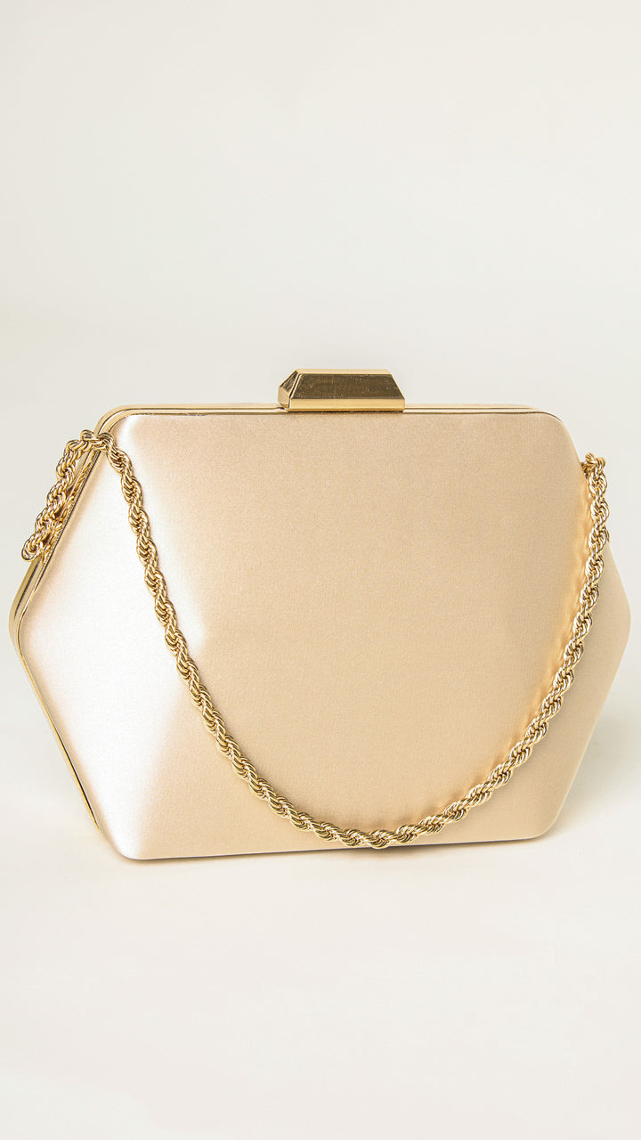 Seer Gold Hexagon Clutch Purse