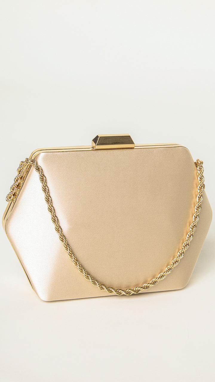 Seer Gold Hexagon Clutch Purse