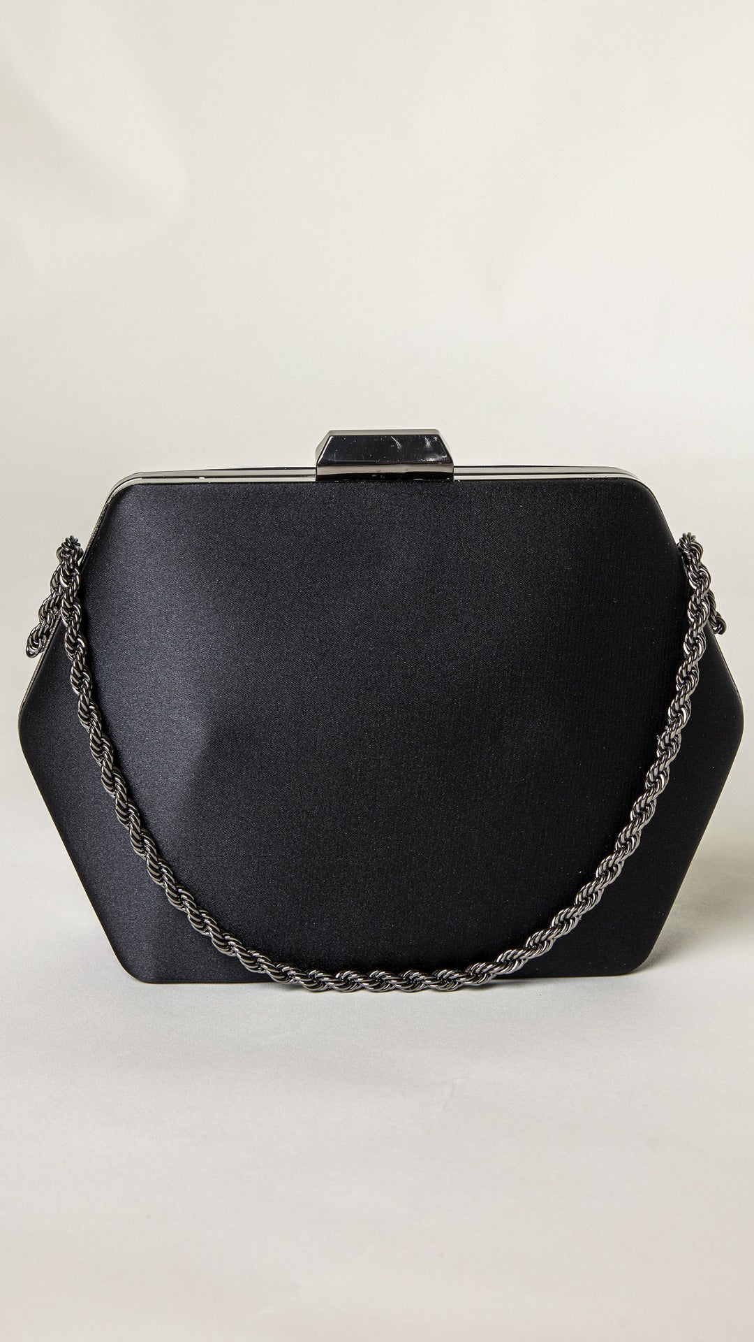 Seer Black Hexagon Clutch Purse