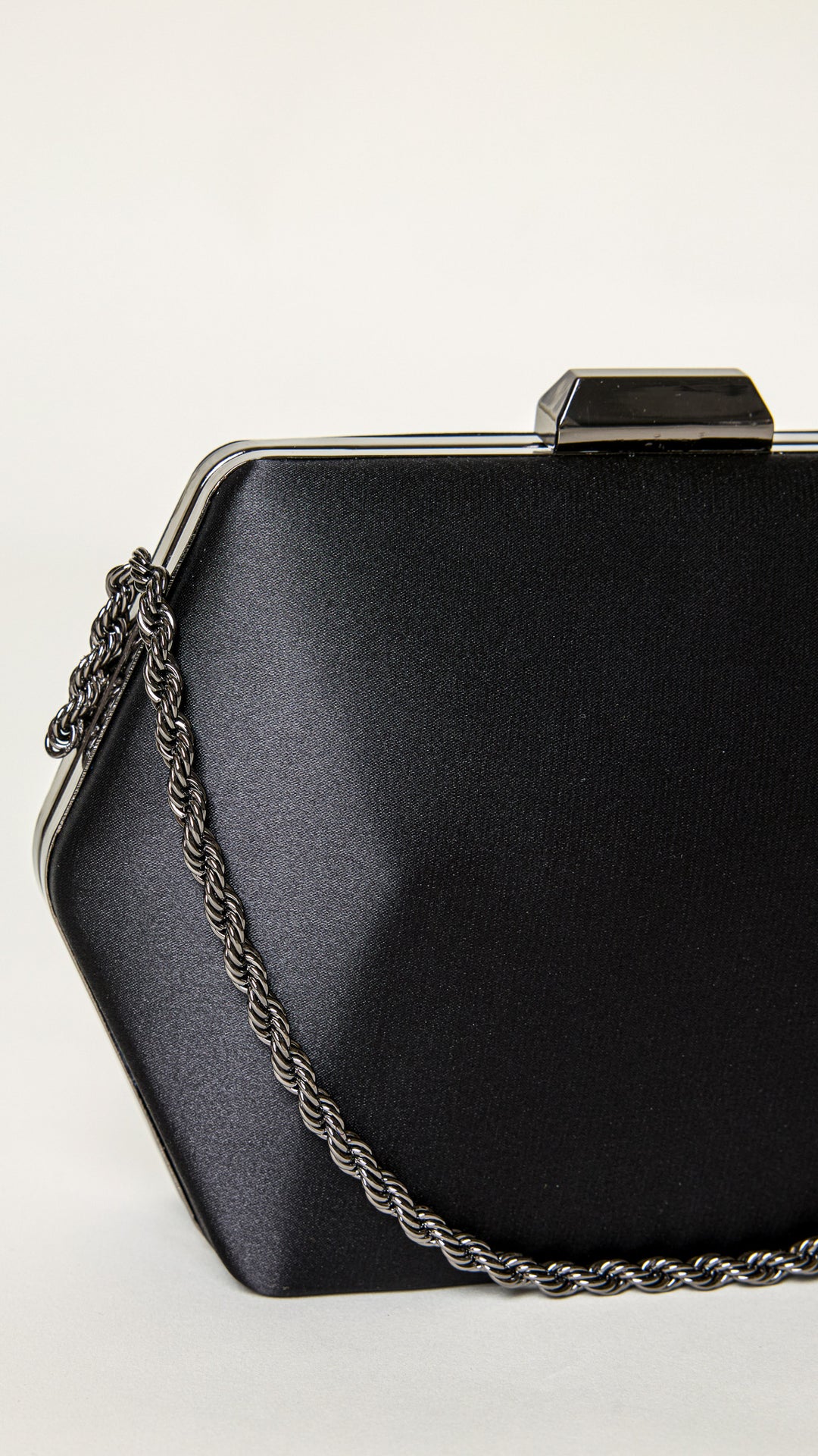 Seer Black Hexagon Clutch Purse