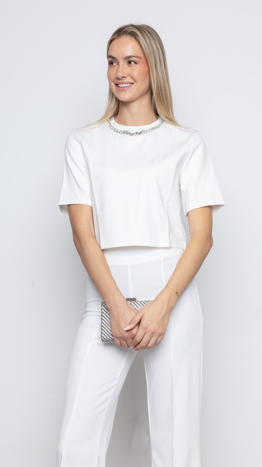 Manij Top in white