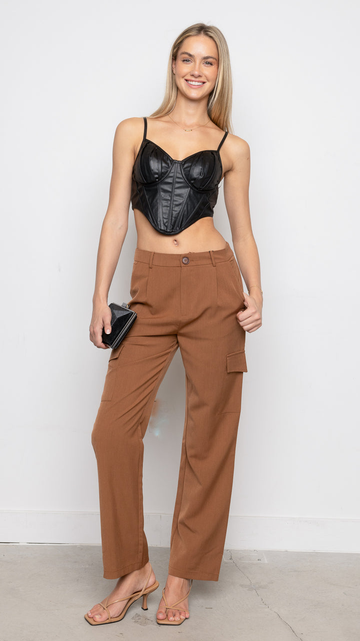 Evai Pants in Brown