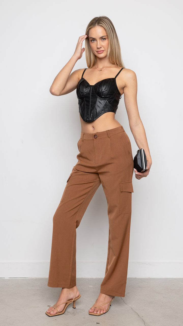 Evai Pants in Brown