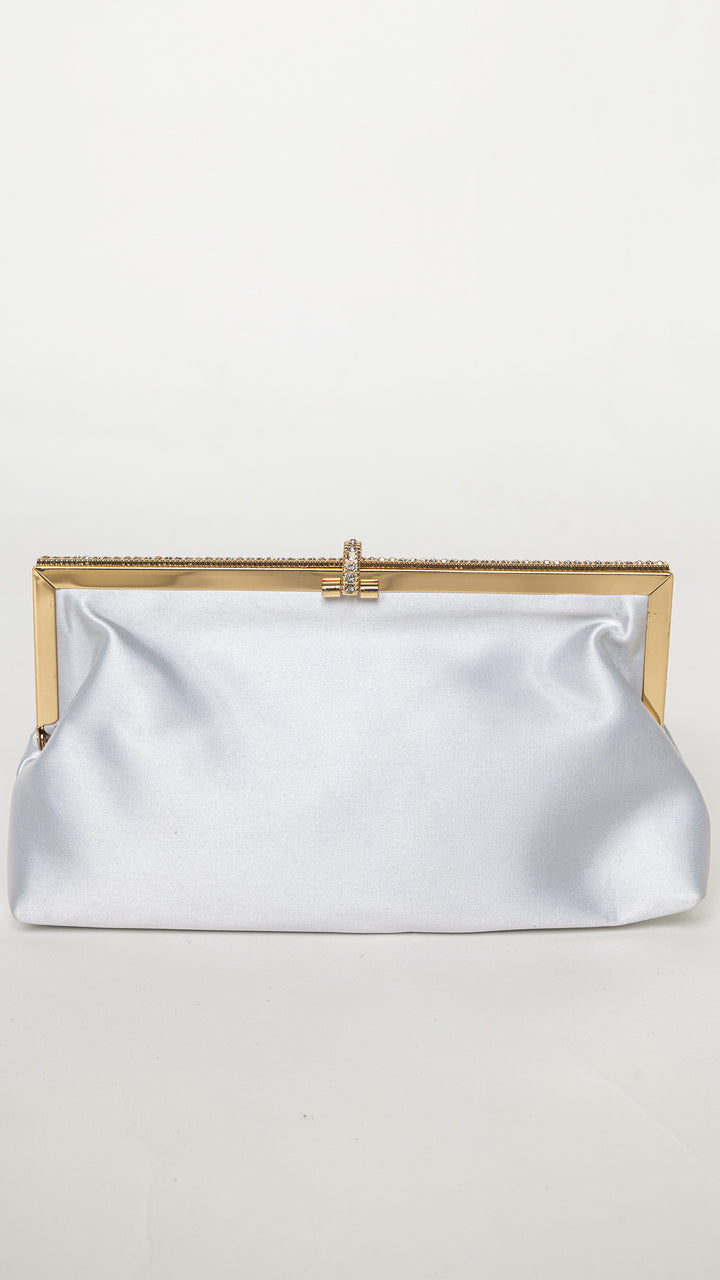 Aureta Silver Mini Clutch