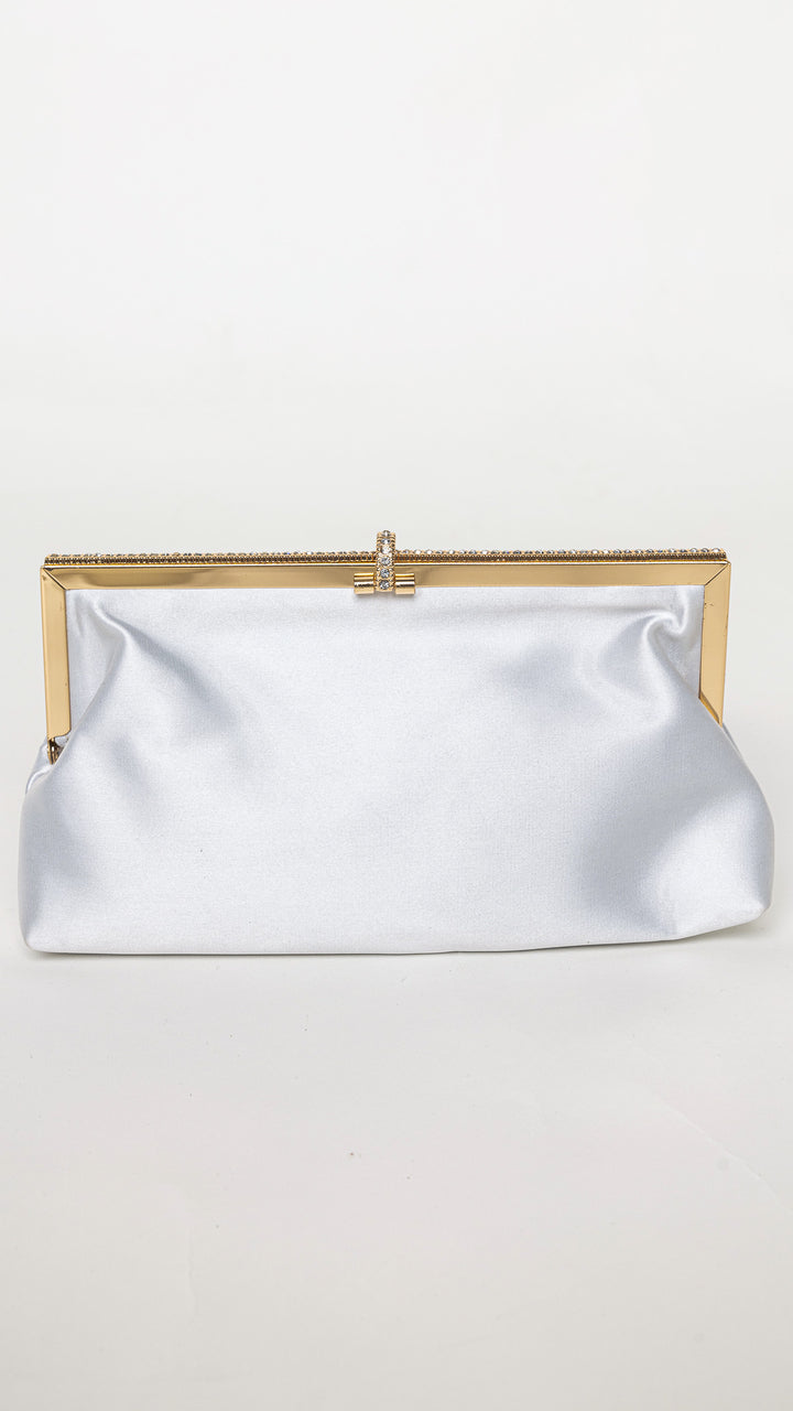 Aureta Silver Mini Clutch