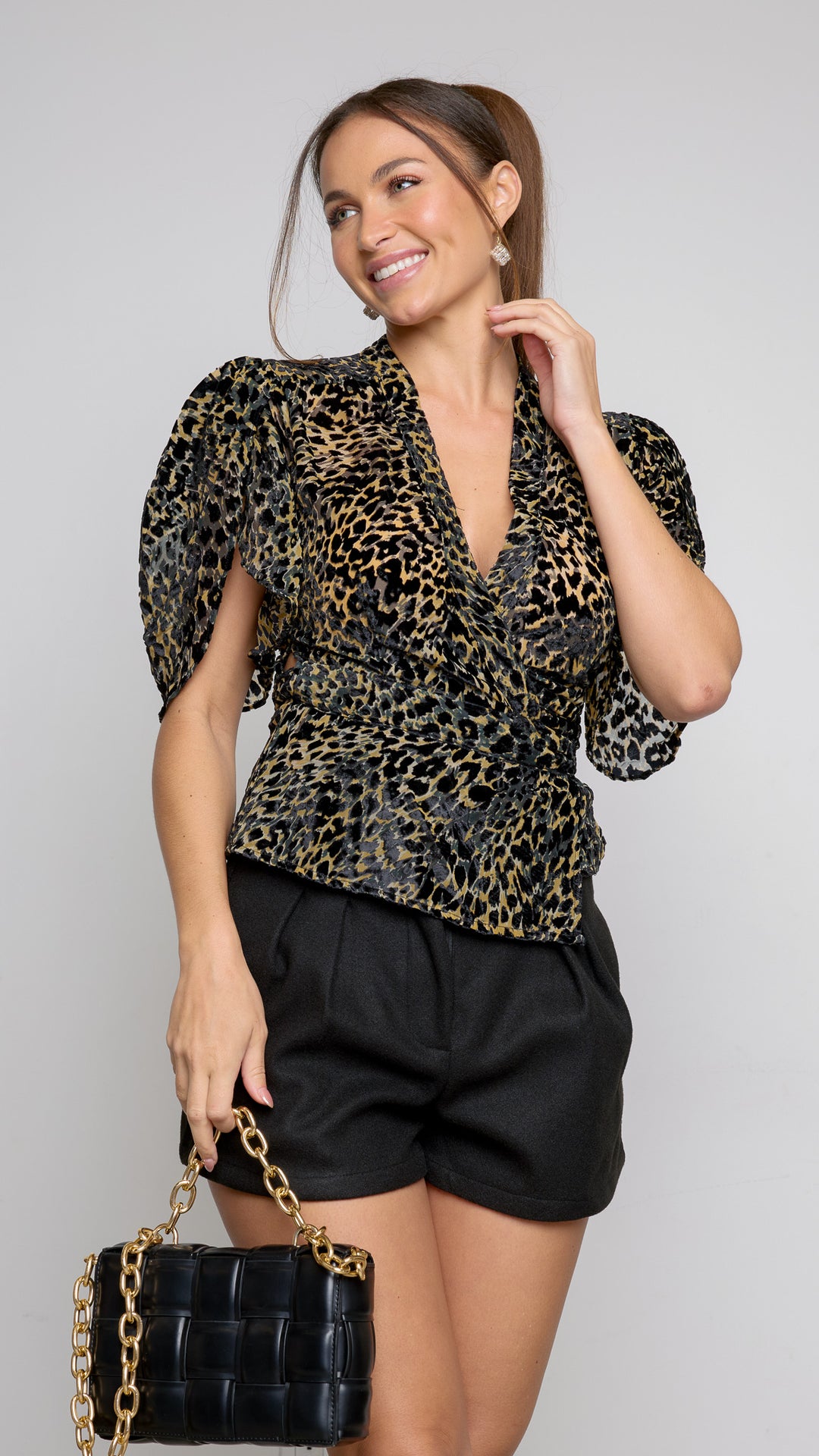 Rachel Print Wide Sleeve Top