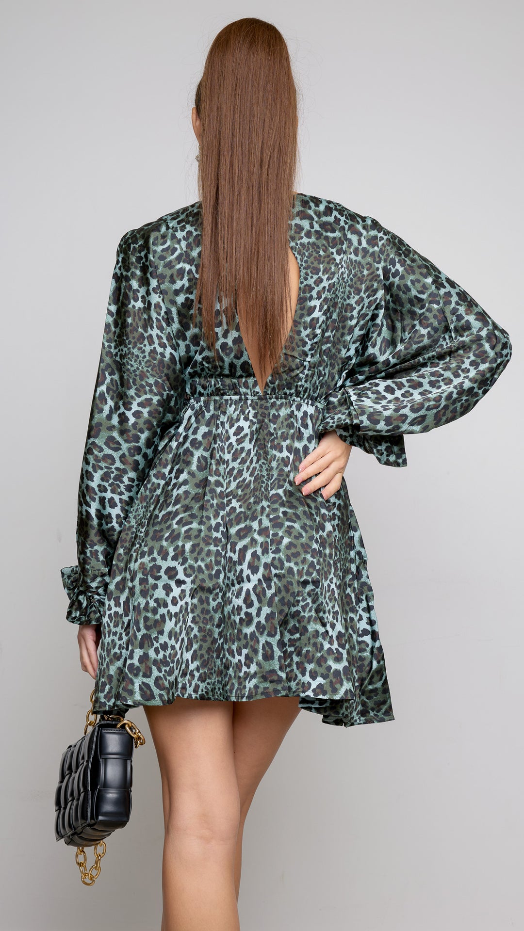 Kiki Print Long Sleeve Mini Dress