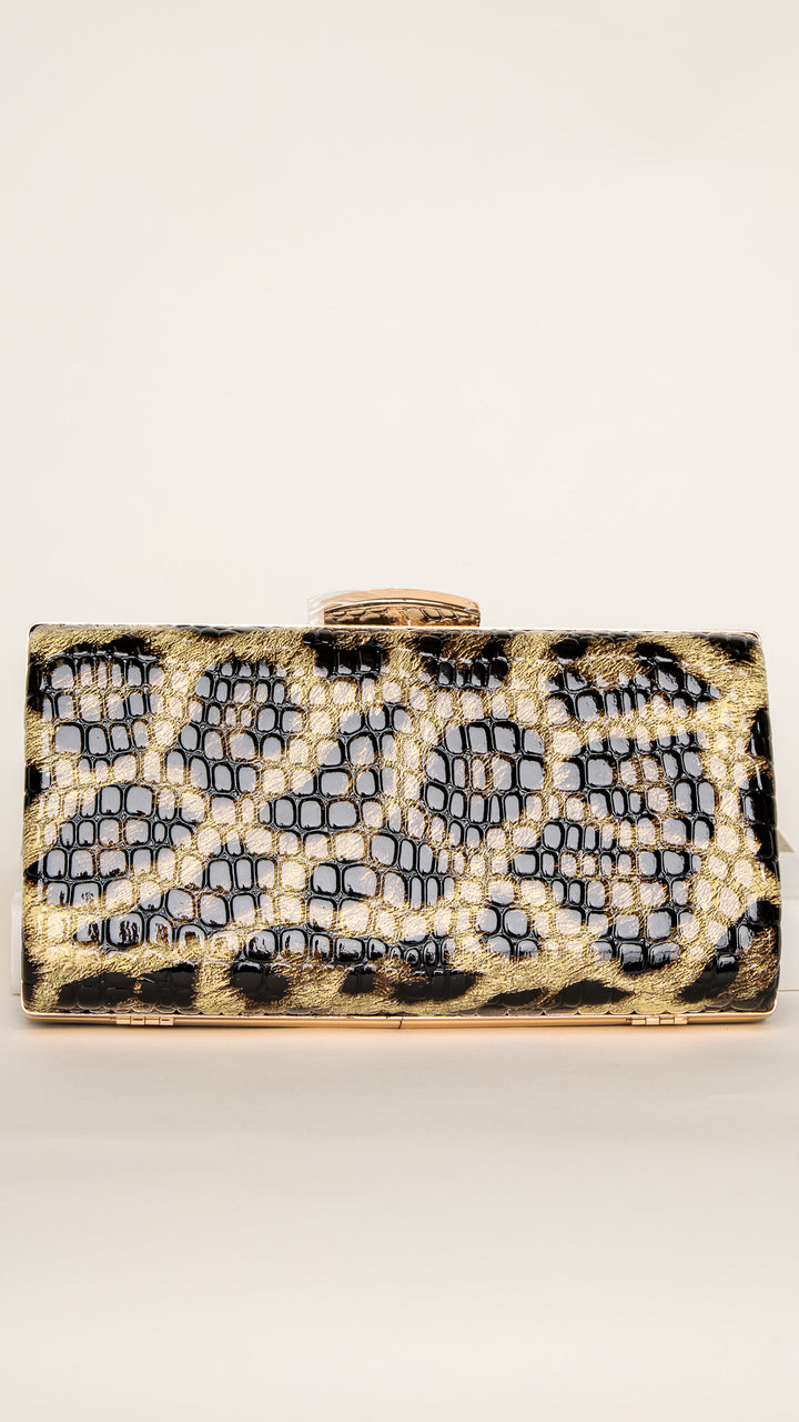 Sofia Leopard Clutch