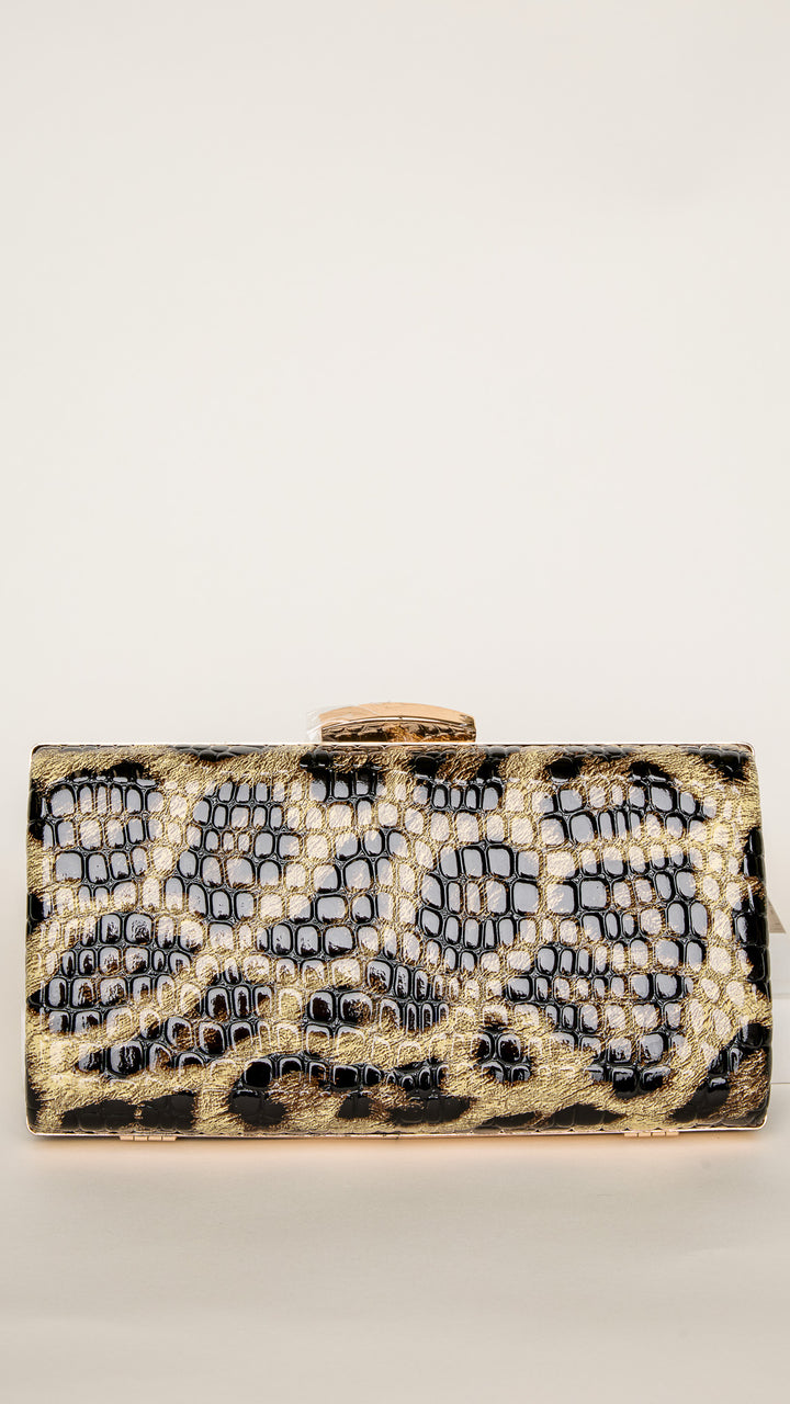 Sofia Leopard Clutch