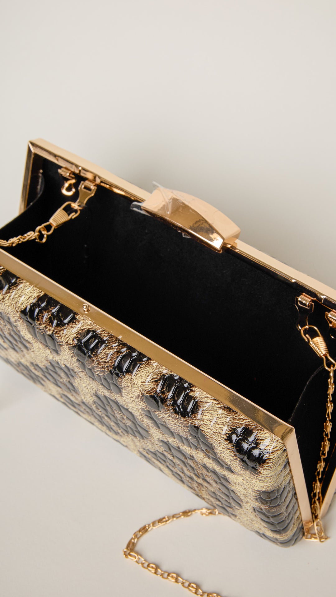 Sofia Leopard Clutch