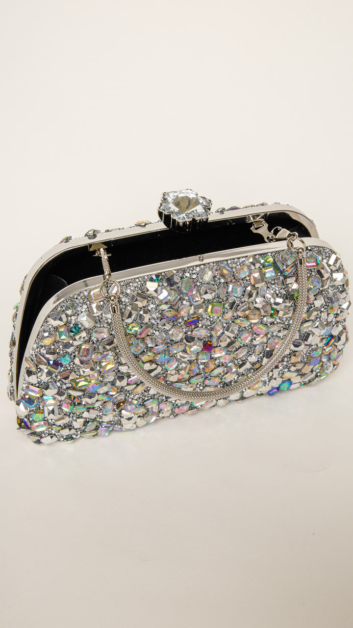 Alon Mini Clutch in Silver