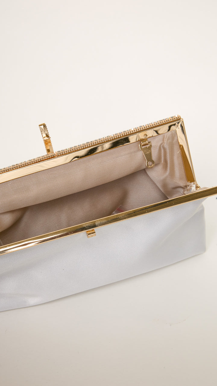 Aureta Silver Mini Clutch