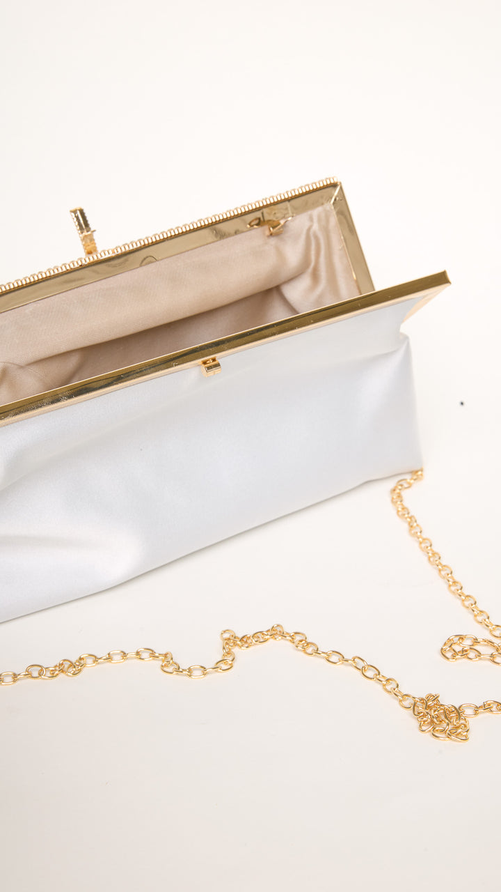 Aureta Silver Mini Clutch