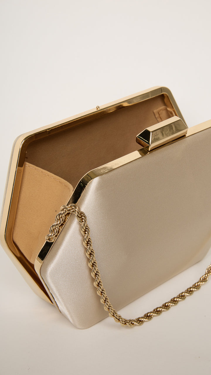 Seer Gold Hexagon Clutch Purse