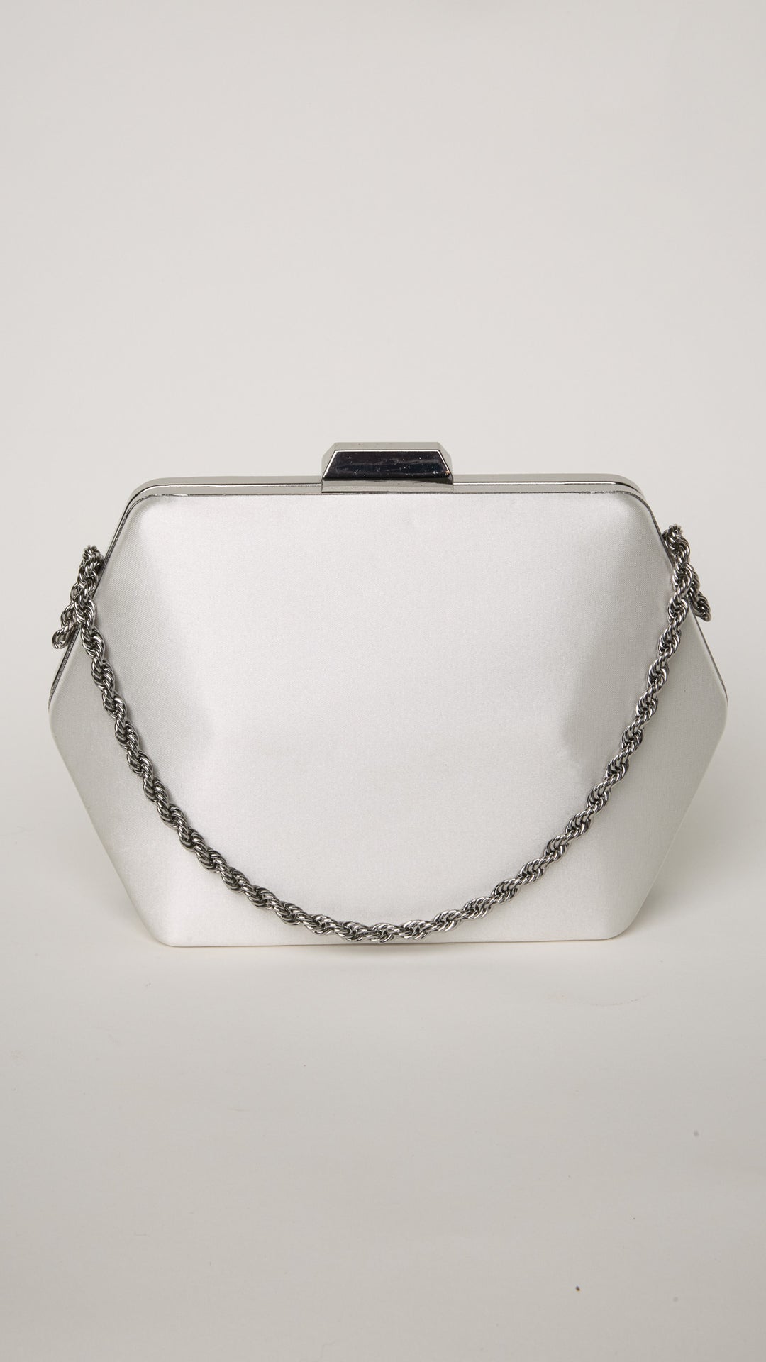 Seer Silver Hexagon Clutch Purse