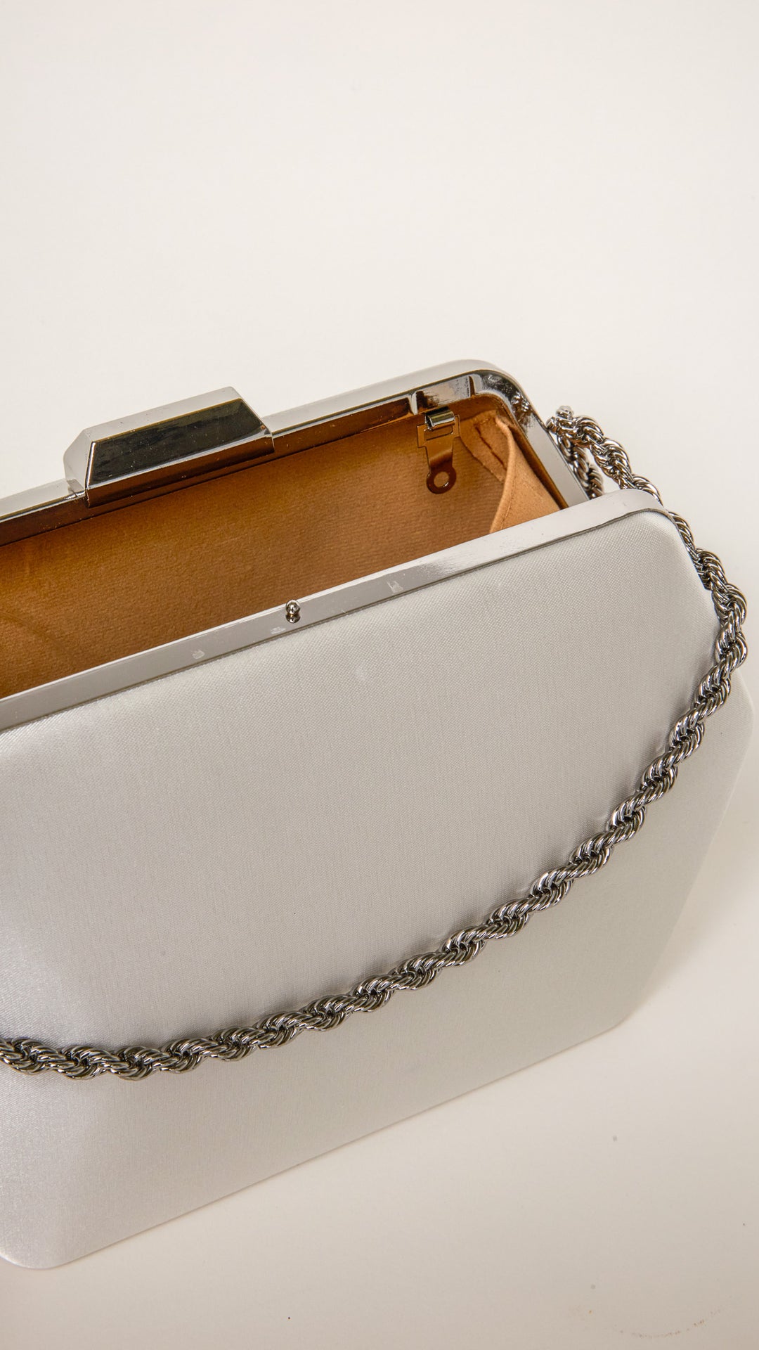 Seer Silver Hexagon Clutch Purse