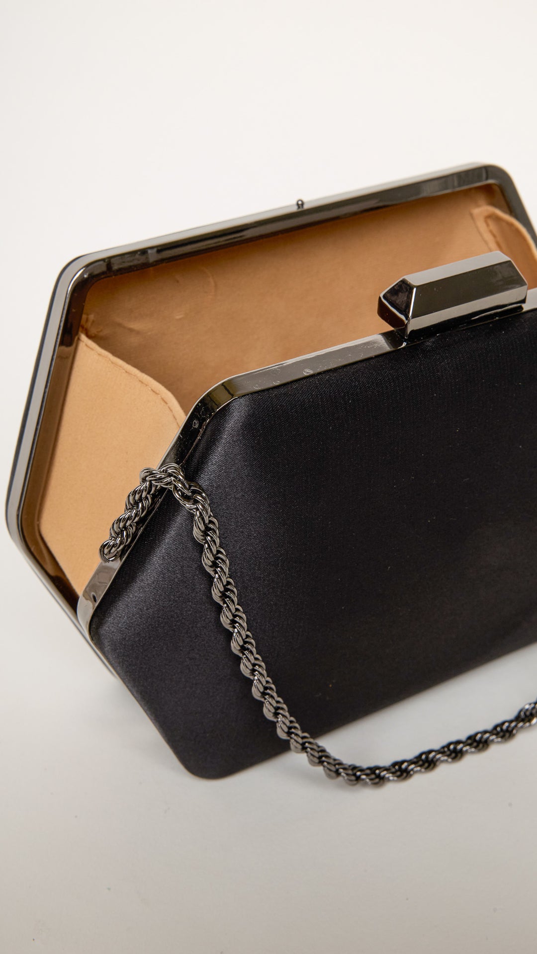 Seer Black Hexagon Clutch Purse