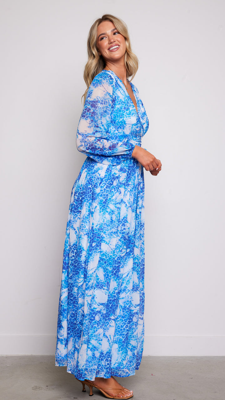 Carmela Maxi Dress in Blue