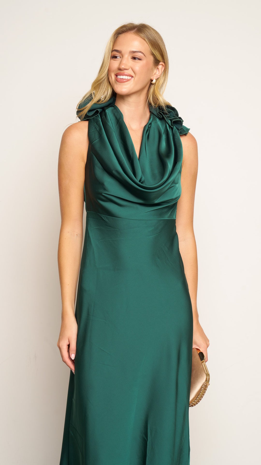 Sanna Maxi Dress in emerald green