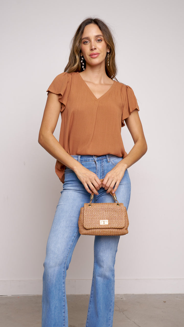 Lucia top in chestnut