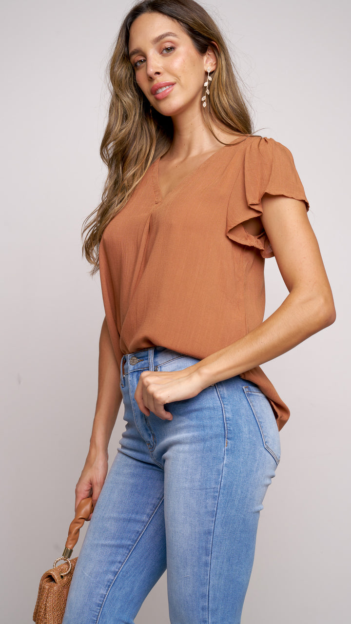 Lucia top in chestnut