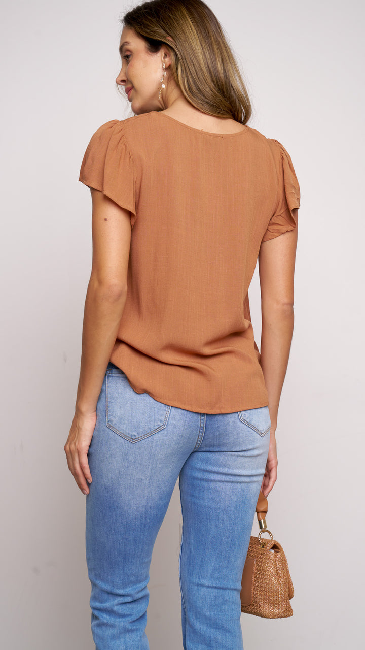 Lucia top in chestnut