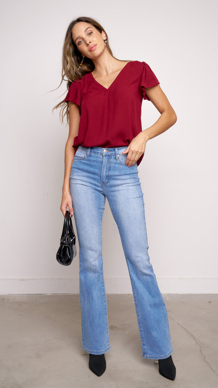 Lucia Top in Cherry Red