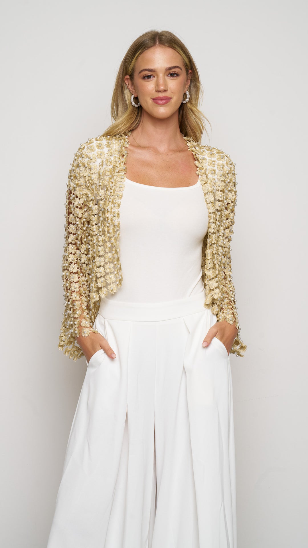 Ithaca Cardigan in Gold