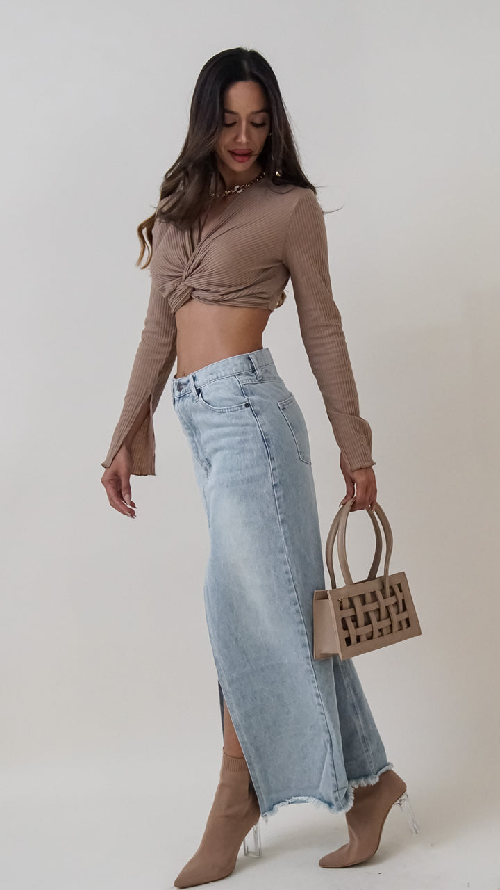 Maeve Longsleeve Midriff Top