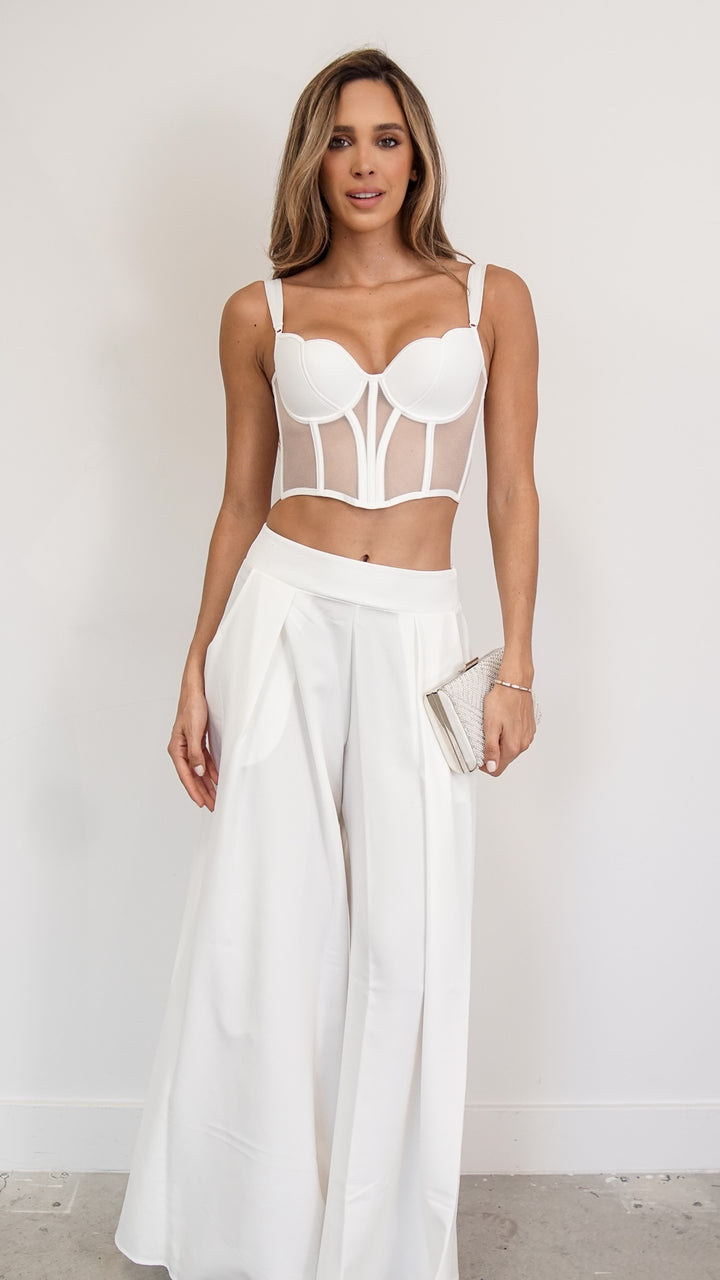 Rea Corset Top in white