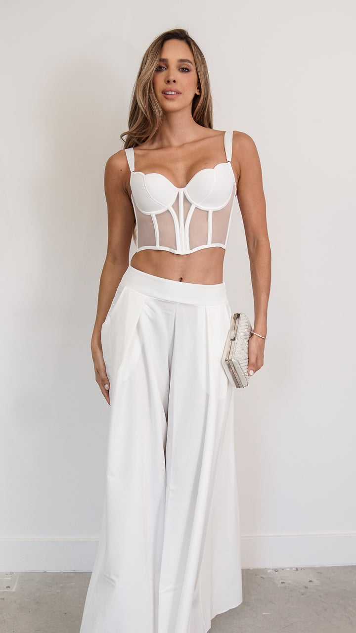 Rea Corset Top in white