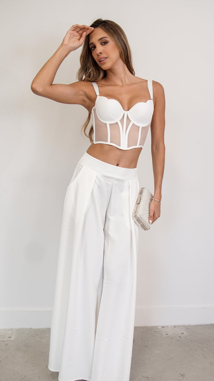 Rea Corset Top in white