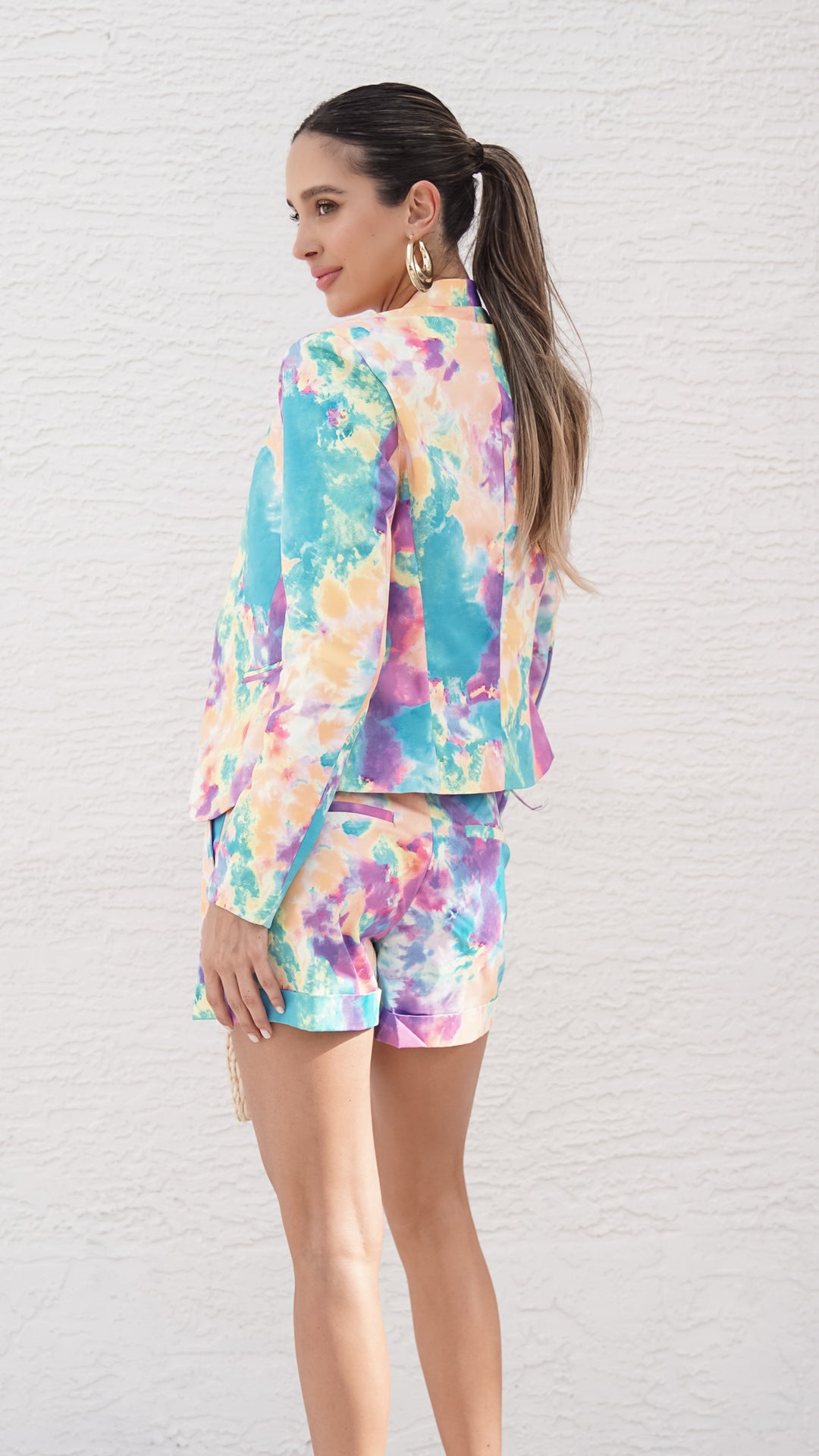 Aria Abstract Print Shorts