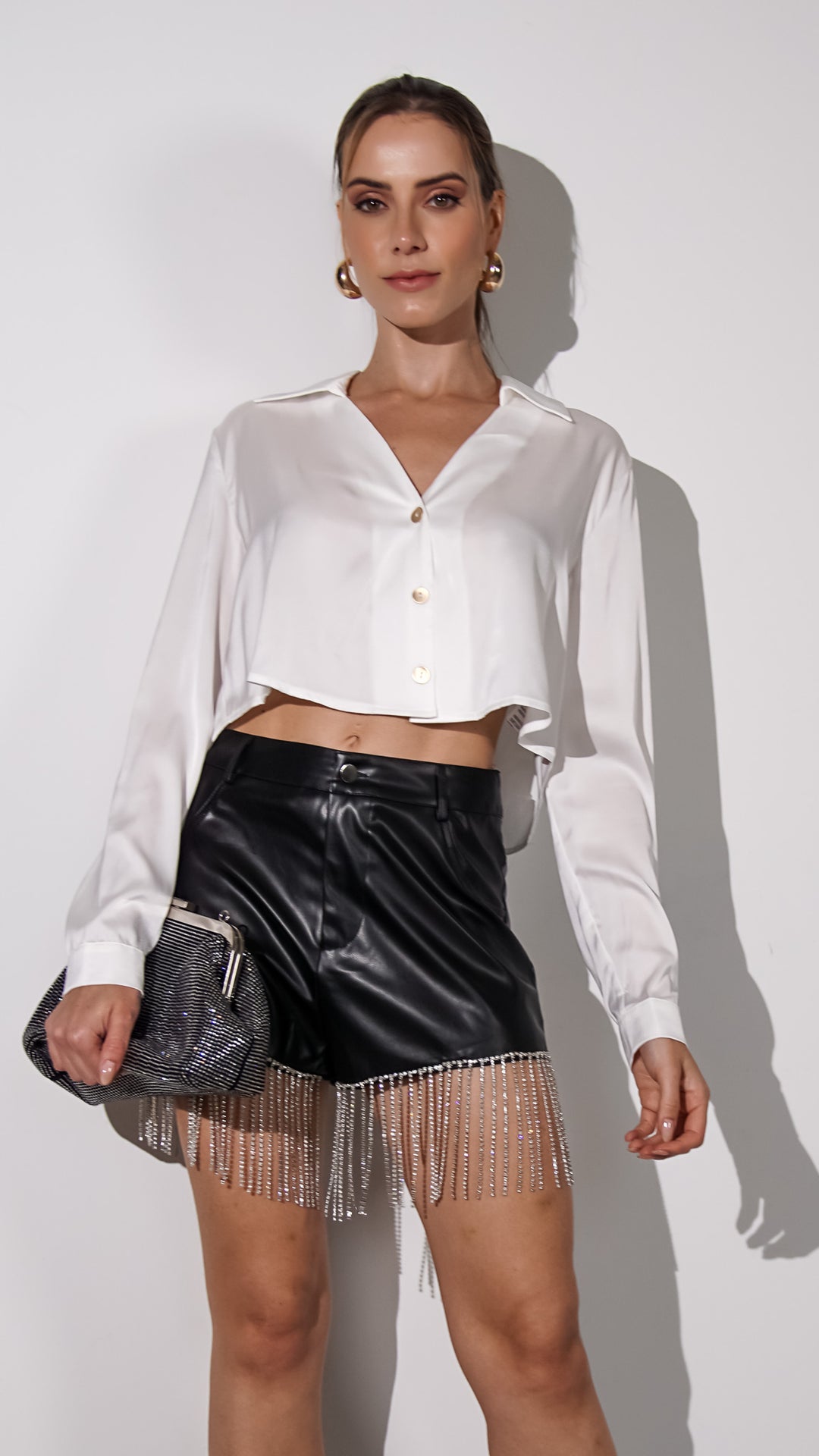 Quinn Faux Leather Shorts – Steps New York