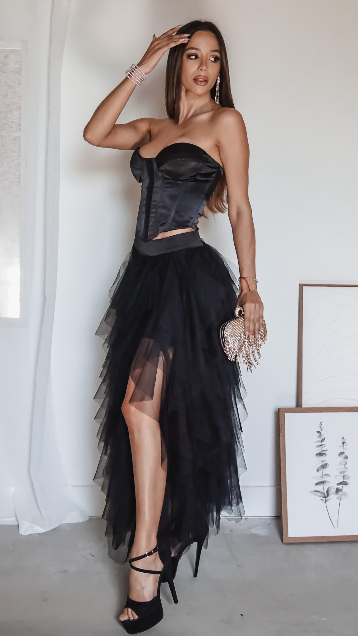 Black tulle shop skirt new york