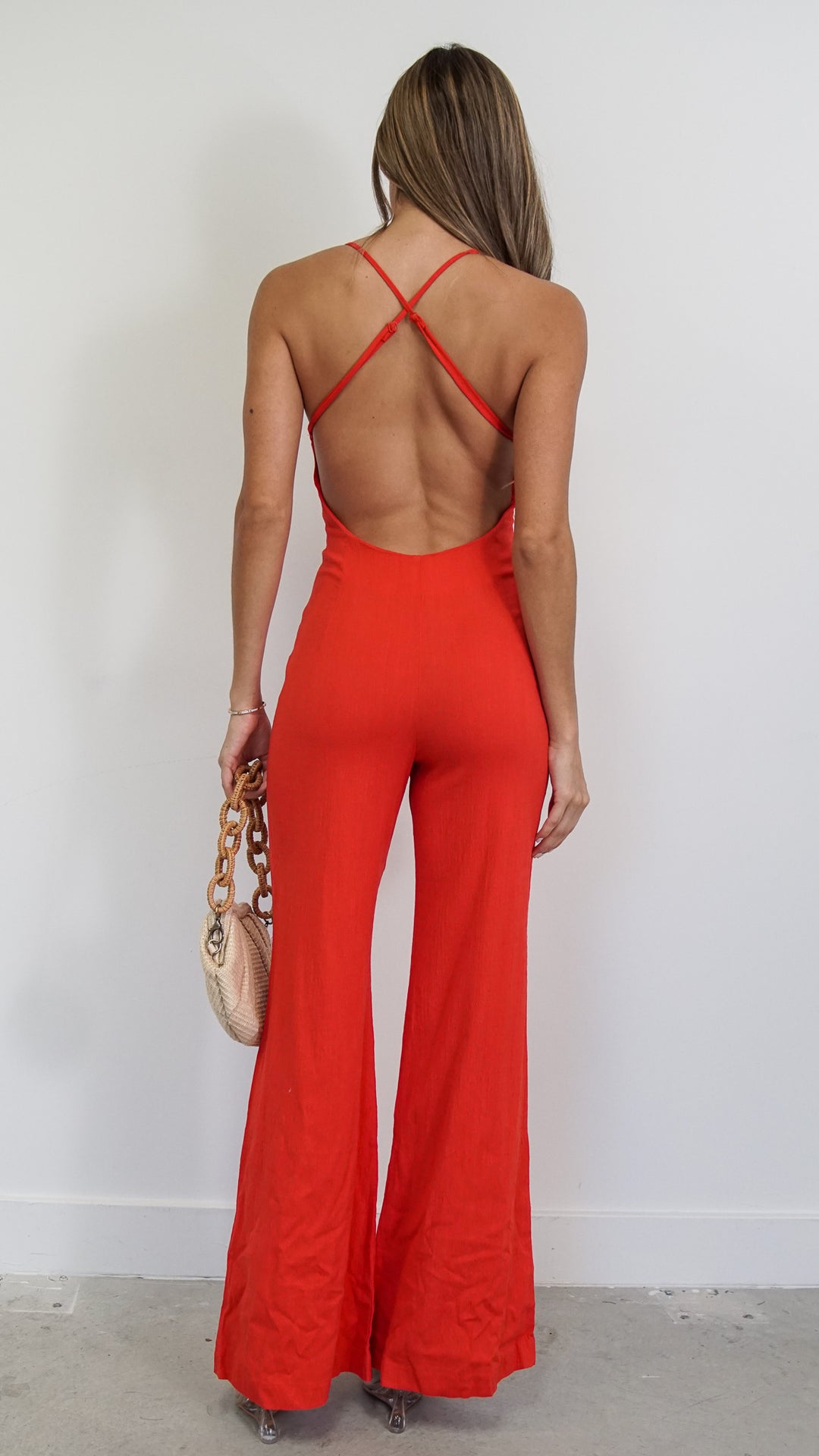 Neili Jumpsuit in red